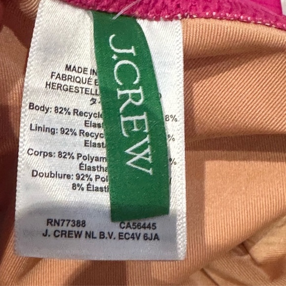 J. Crew Ruched Ruffle One-Piece Swimsuit Radiant Fuchsia Pink 24 New with Tag - Picture 13 of 14